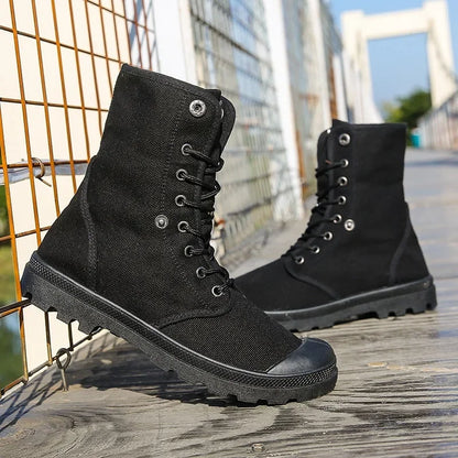 Funki Findz | Boots | Men's Canvas High Top Combat Boots
