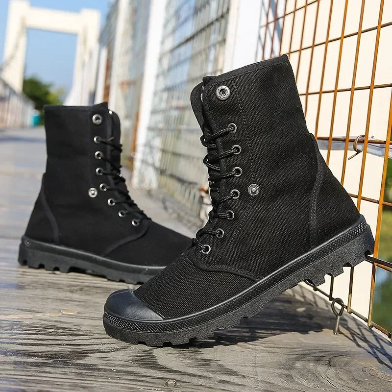 Funki Findz | Boots | Men's Canvas High Top Combat Boots