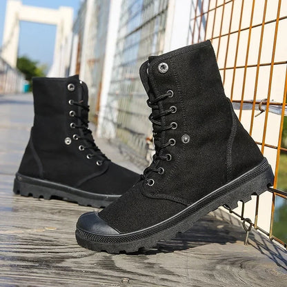 Funki Findz | Boots | Men's Canvas High Top Combat Boots