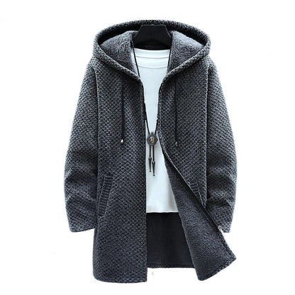 Funki Findz | Jackets | Men's Warm Drawstring Hooded Overcoat
