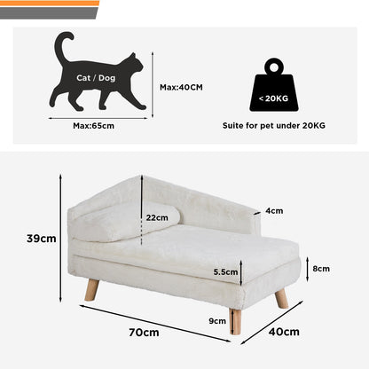 Funki Findz | Pet Beds | Luxury Dog Cat Raised Chaise Lounge