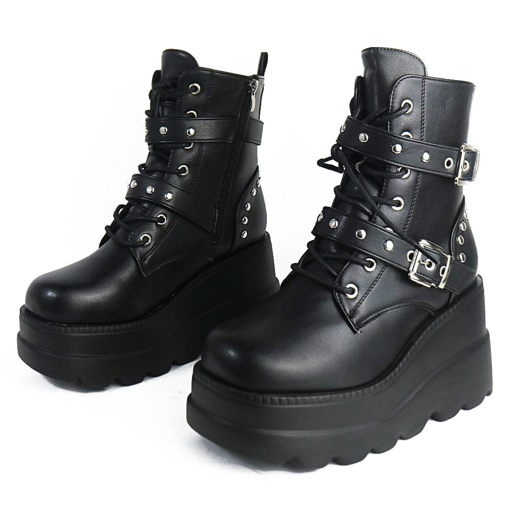 Funki Findz | Boots | Women's New Gothic Style Platform Boots