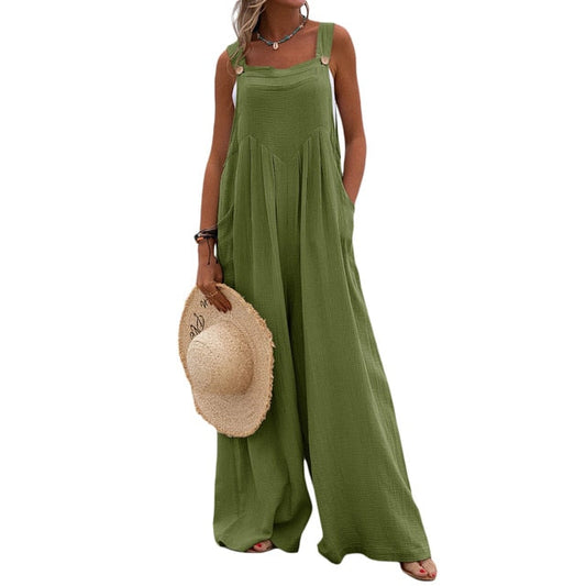 Funki Findz | Pants | Women's Elegant Wide Leg Bib Romper