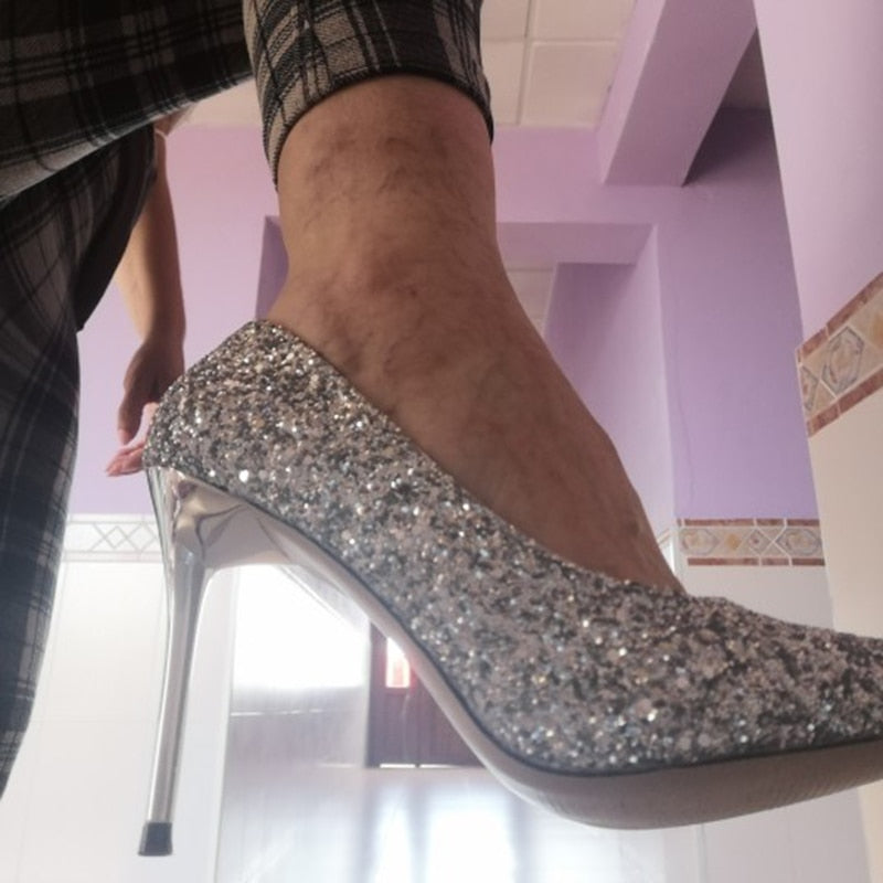 Funki Findz | Shoes | Women's High Heel Glitter Prom Pumps