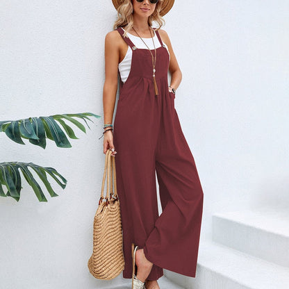 Funki Findz | Pants | Women's Casual Wide Leg Pantsuit Overalls