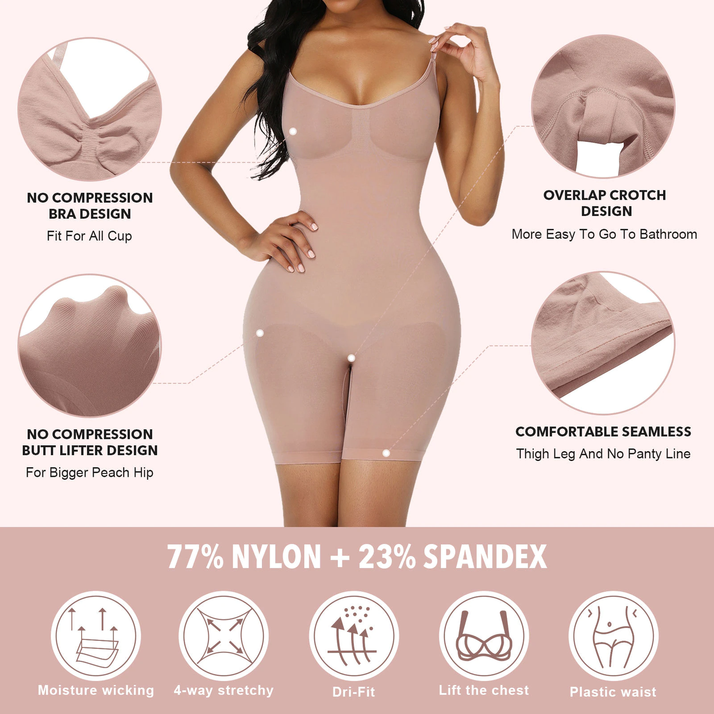 Funki Findz | Shapewear | Women's Seamless Bodysuit Shaper