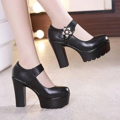 Funki Findz | Shoes | Women's Flower Buckle Mary Janes Heels