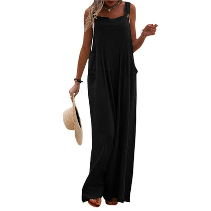 Funki Findz | Pants | Women's Elegant Wide Leg Bib Romper