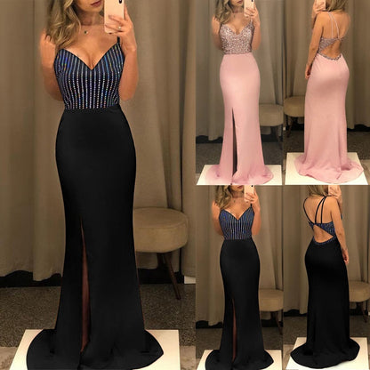 Funki Findz | Dresses | Women's Long Sequin Prom Party Dress