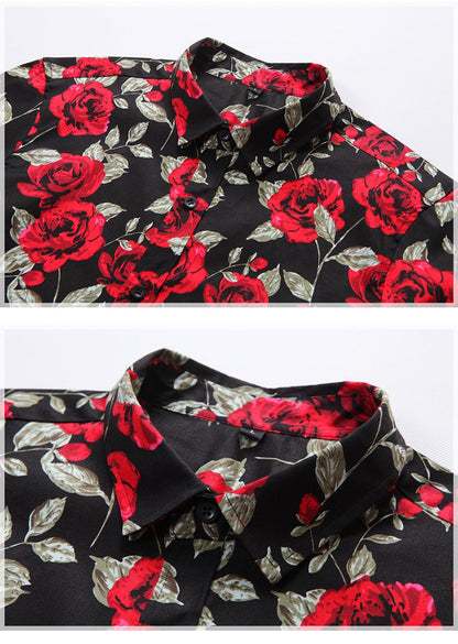 Funki Findz | Shirts | Men's Floral Print Long Sleeved Dress Shirt