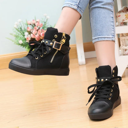 Funki Findz | Boots | Women's Zip Buckle Ankle Boot Sneakers