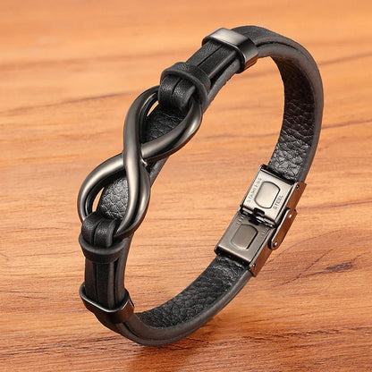 Funki Findz | Bracelets | Unisex Leather Infinity Symbol Bracelets