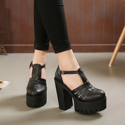Funki Findz | Shoes | Women's Gothic Punk High Chunky Sandal