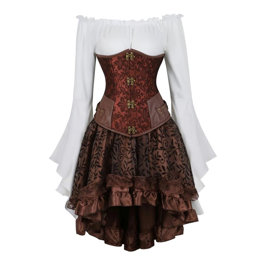 Funki Findz | Dresses | Women's Steampunk Top Corset Skirt Set