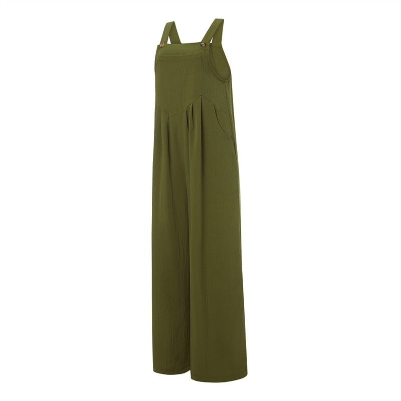 Funki Findz | Pants | Women's Elegant Wide Leg Bib Romper