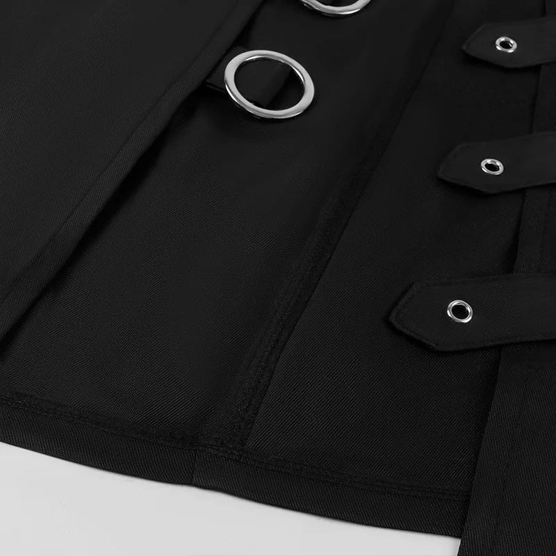 Funki Findz | Skirts | Men's Gothic Punk Buckle Strap Half Skirts
