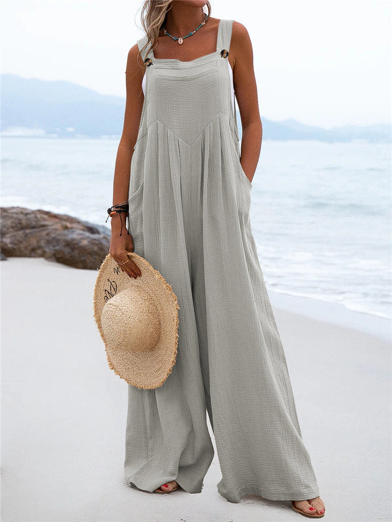 Funki Findz | Pants | Women's Elegant Wide Leg Bib Romper