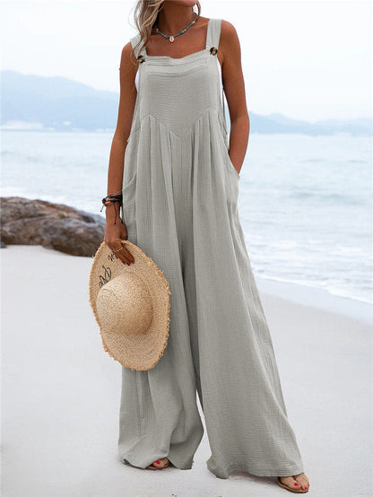 Funki Findz | Pants | Women's Elegant Wide Leg Bib Romper