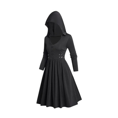 Funki Findz | Dresses | Women's Dark Gothic Hooded Dress