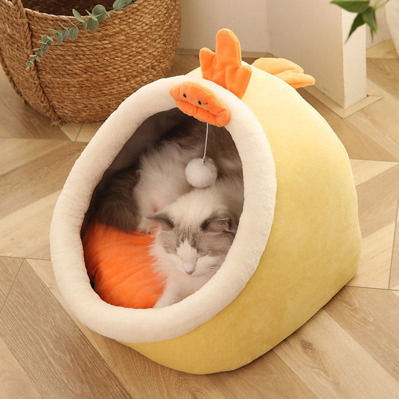 Funki Findz | Pet Beds | Cat Bed | Warm Cozy Kitten Cat Cave