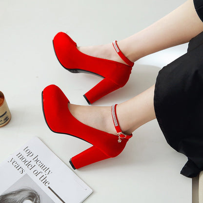 Funki Findz | Shoes | Women's Velvet Flock Platform Mary Janes