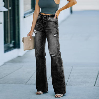 Funki Findz | Pants | Women's High Waist Denim Flared Jeans