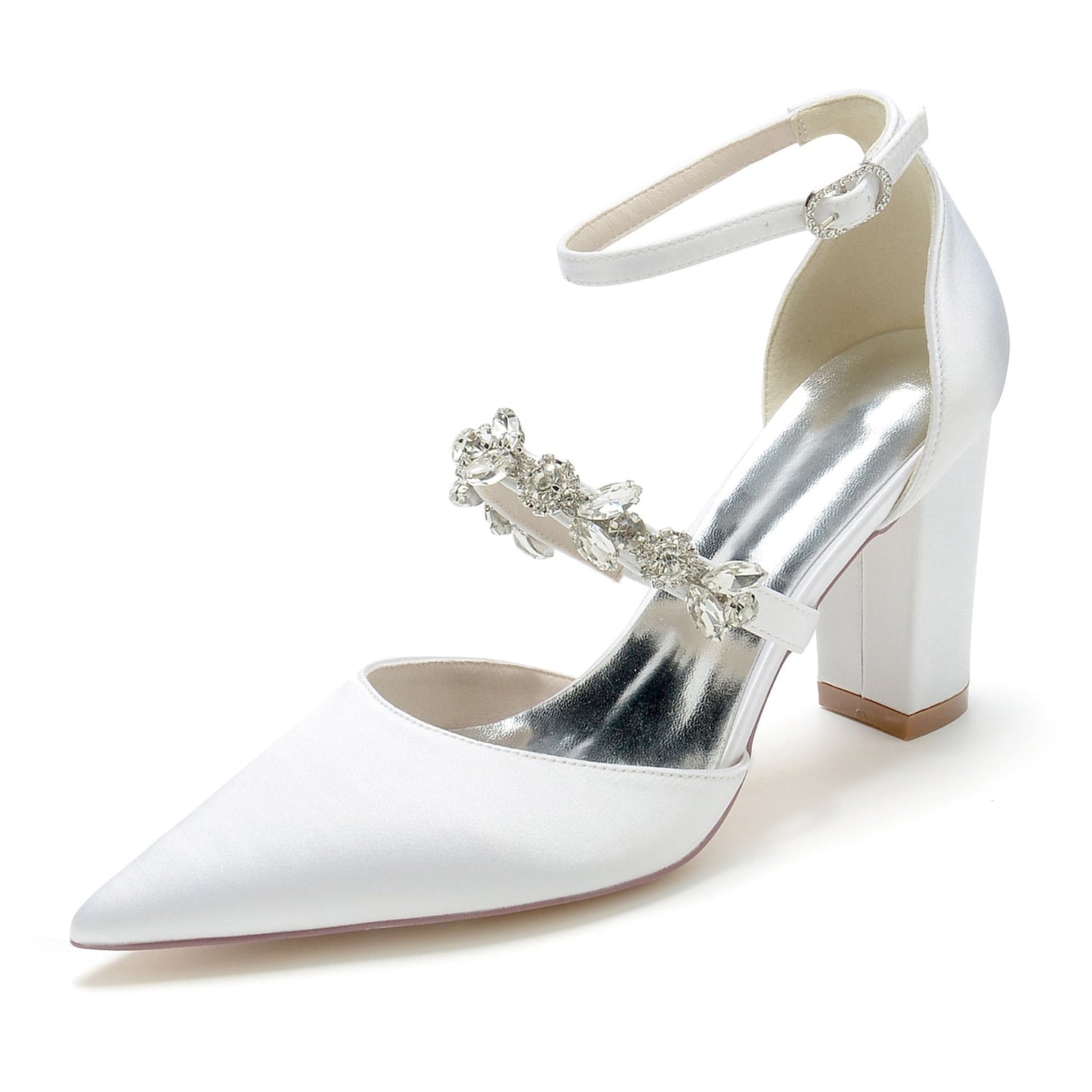 Funki Findz | Shoes | Women's Chic Crystal Satin Wedding Shoe