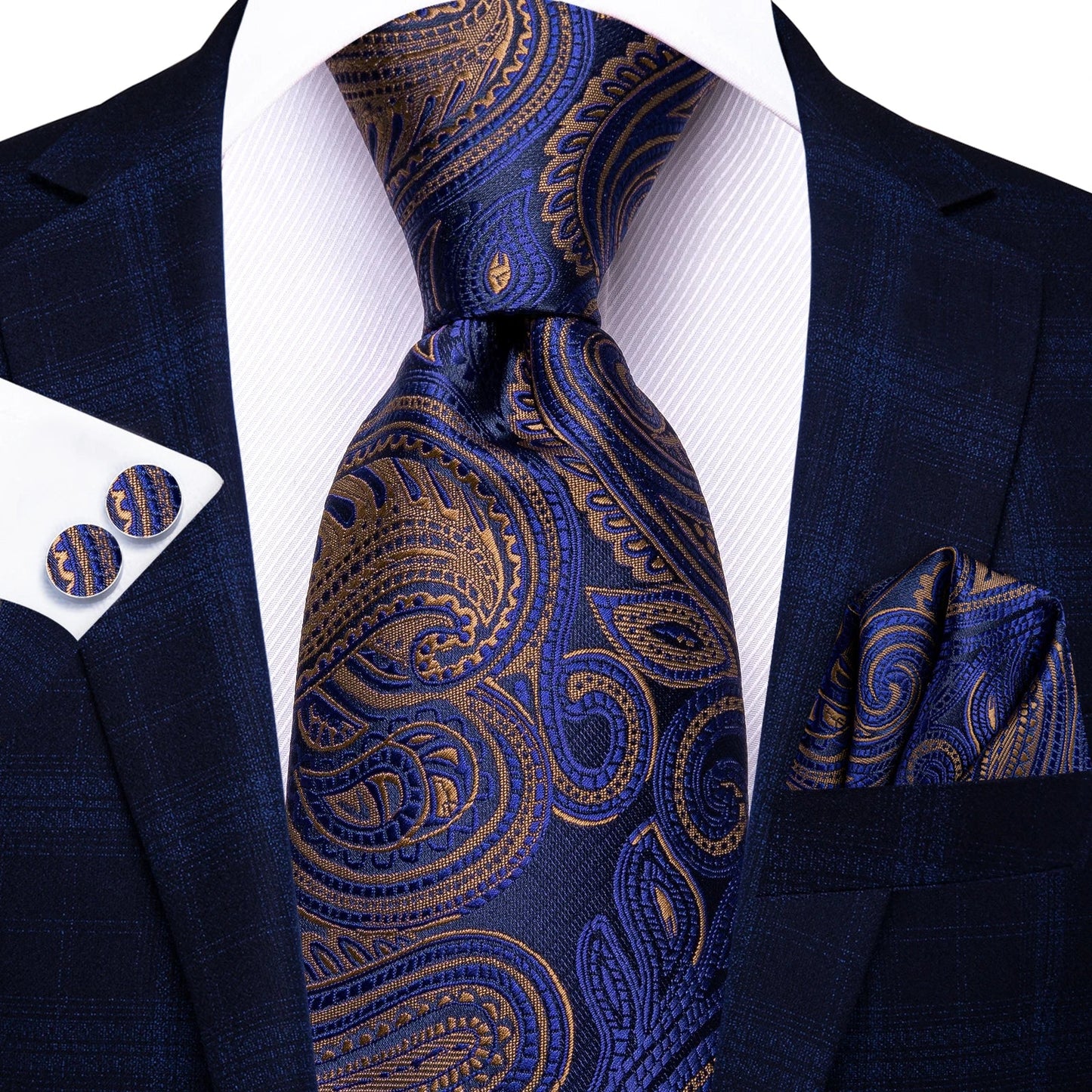 Funki Findz | Neckties | Men's Elegant Silk Wedding 3Pcs Tie Set