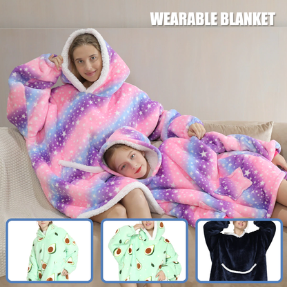 Funki Findz | Oodies | Unisex Soft Animal Print Hoodie Blanket
