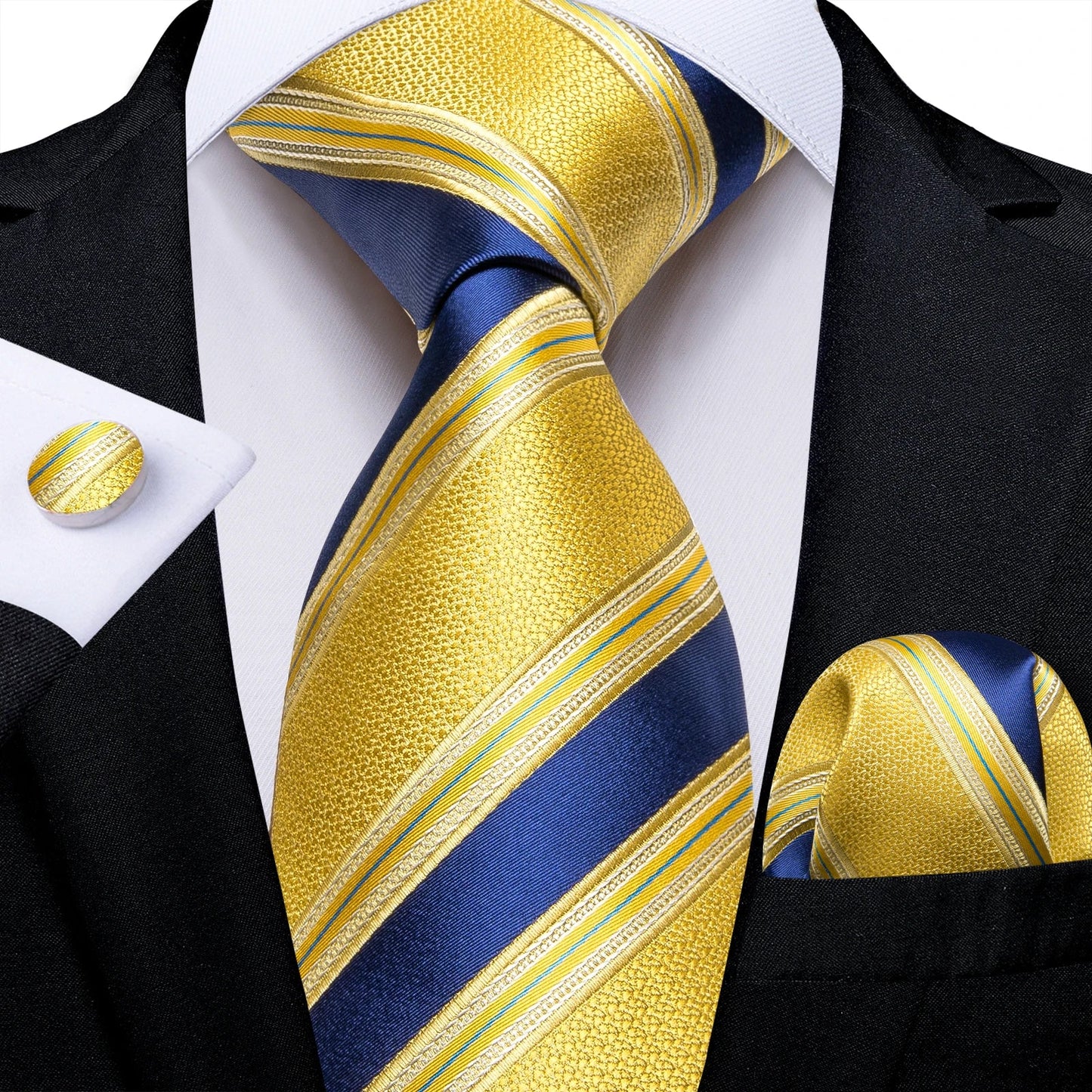 Funki Findz | Neckties | Men's Premium Fashion Silk 3Pcs Tie Set