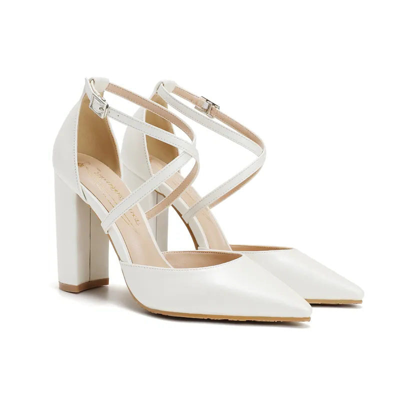 Funki Findz | Shoes | Women's Elegant Cross Strap Bridal Shoes