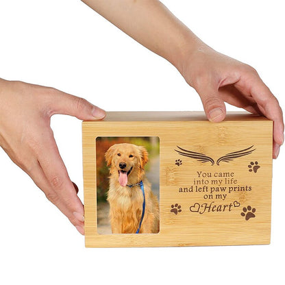 Funki Findz | Cremation Urns | Pet Wooden Ashes Box Photo Urn