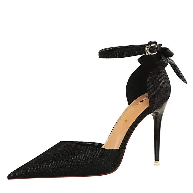 Funki Findz | Shoes | Women's Glitter Bow Knot Strappy Heels