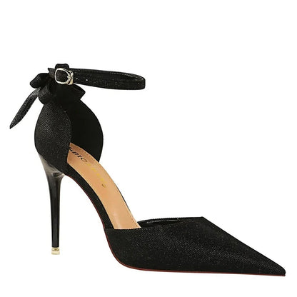 Funki Findz | Shoes | Women's Glitter Bow Knot Strappy Heels