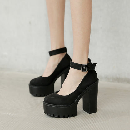 Funki Findz | Shoes | Women's High Buckle Strap Lolita Platforms