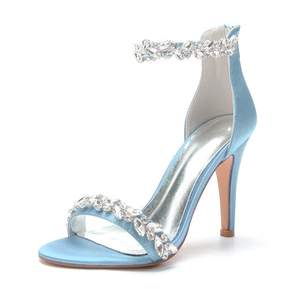Funki Findz | Shoes | Women's Crystal Strap Satin Prom Stilettos