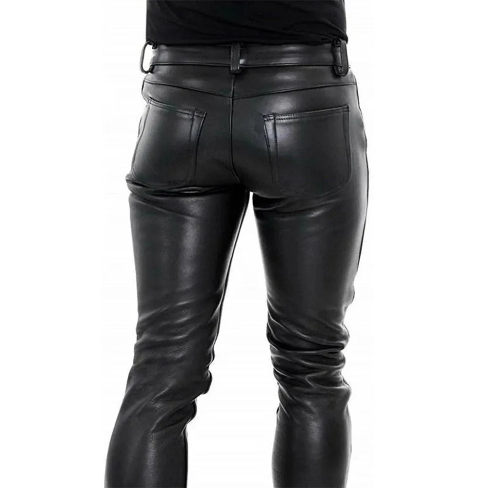 Funki Findz | Pants | Men's Luxury Faux Leather Slim Fit Pants