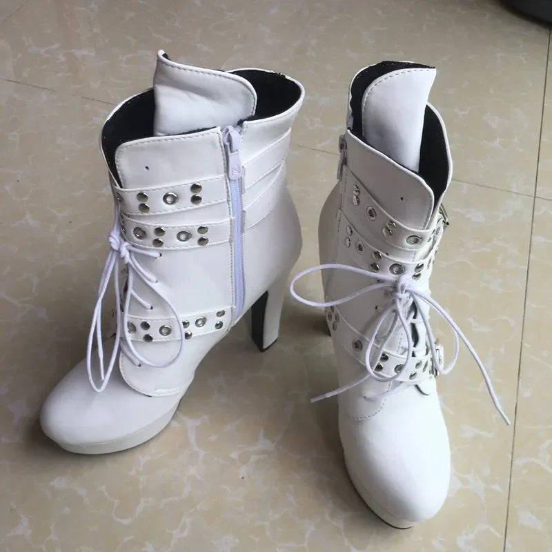 Funki Findz | Boots | Women's Buckle Strap Platform Ankle Boots