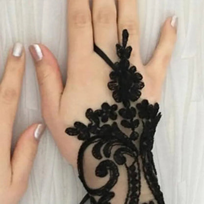 Funki Findz | Gloves | Women's Gothic Fingerless Lace Gloves
