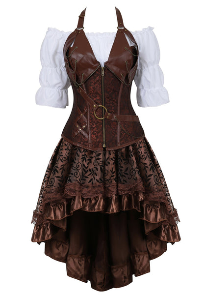 Funki Findz | Dresses | Women's Steampunk Top Corset Skirt Set