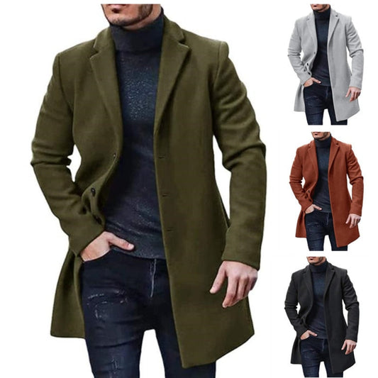 Funki Findz | Jackets | Men's Mid Thigh Lightweight Woolen Coat