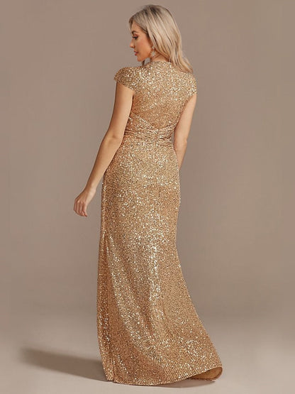 Funki Findz | Dresses | Women's Elegant Long Sequin Dress