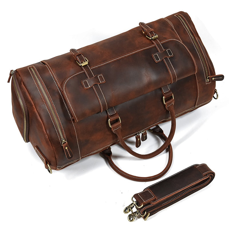 Funki Findz | Bags | Travel Bags | Men's Leather Overnight Bag