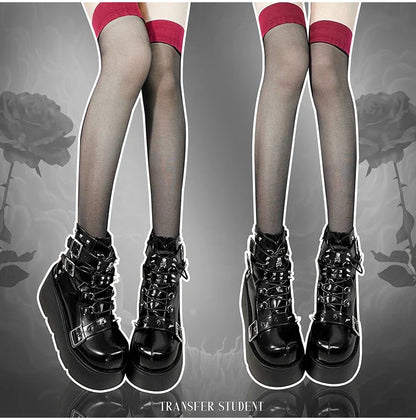 Funki Findz | Boots | Women's Gothic Platform Wedge Boots