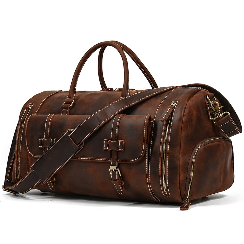 Funki Findz | Bags | Travel Bags | Men's Leather Overnight Bag