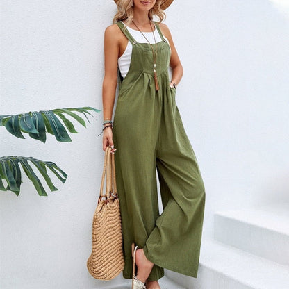 Funki Findz | Pants | Women's Casual Wide Leg Pantsuit Overalls