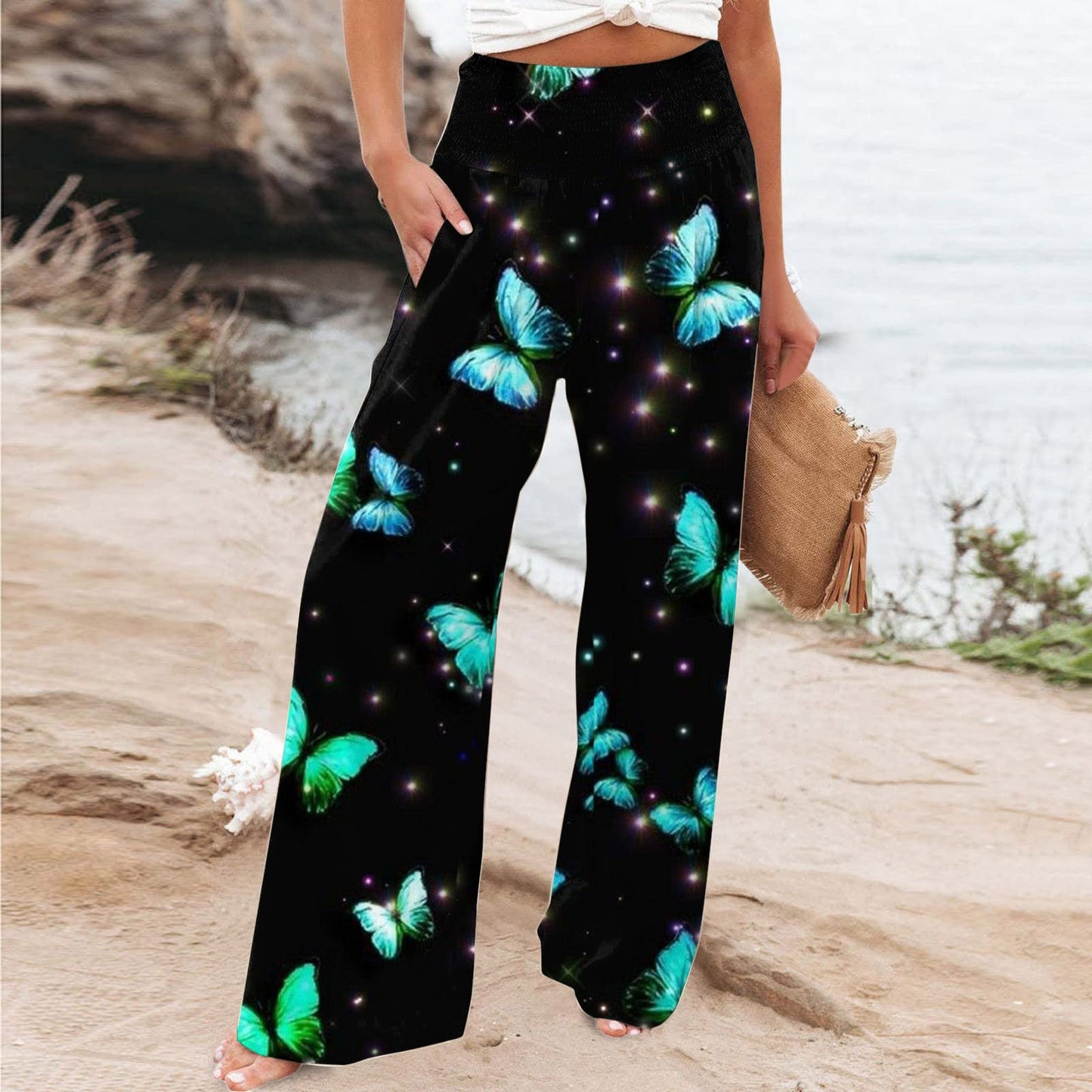 Funki Findz | Pants | Women's Boho Wide Leg Long Pants