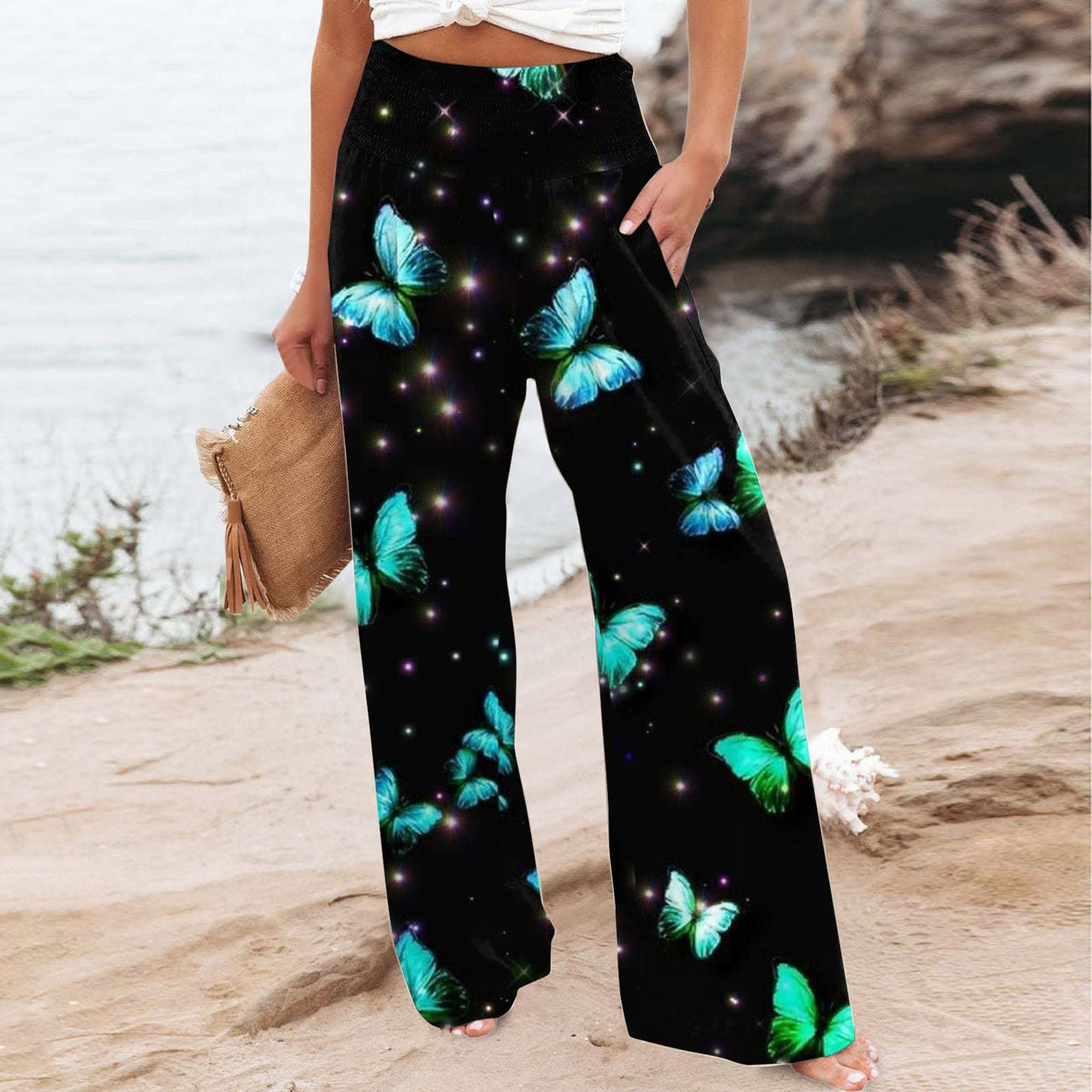 Funki Findz | Pants | Women's Boho Wide Leg Long Pants