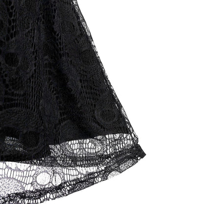 Funki Findz | Dresses | Women's Gothic Skull Lace Mini Dress
