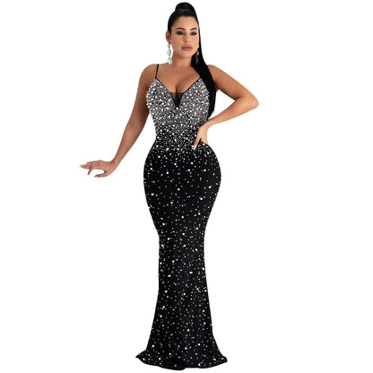 Funki Findz | Dresses | Women's Beaded Pearl Bodycon Dress
